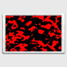 Магнит 45*70 с принтом Маскирующая окраска в Белгороде, Пластик | Размер: 78*52 мм; Размер печати: 70*45 | красный | черный