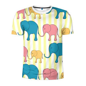Мужская футболка 3D спортивная с принтом Слоники в Белгороде, 100% полиэстер с улучшенными характеристиками | приталенный силуэт, круглая горловина, широкие плечи, сужается к линии бедра | elephant | hipster | индия | йога | слон | хипстер