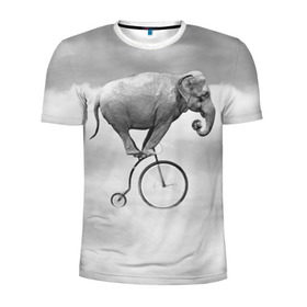 Мужская футболка 3D спортивная с принтом Hipster Bike в Белгороде, 100% полиэстер с улучшенными характеристиками | приталенный силуэт, круглая горловина, широкие плечи, сужается к линии бедра | elephant | hipster | индия | йога | слон | хипстер