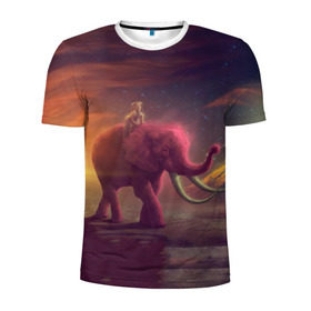 Мужская футболка 3D спортивная с принтом Индия в Белгороде, 100% полиэстер с улучшенными характеристиками | приталенный силуэт, круглая горловина, широкие плечи, сужается к линии бедра | elephant | hipster | индия | йога | слон | хипстер