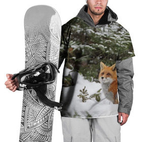 Накидка на куртку 3D с принтом Лиса в зимнем лесу в Белгороде, 100% полиэстер |  | Тематика изображения на принте: fox | животное | зверь | красивая | лес | лис | лиса | лисенок | лисица | лисичка | мех | патрикеевна | песец | плутовка | прикольная | природа | рыжая | рыжий цвет | сказка | хвост | хитрая | хищник
