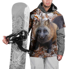 Накидка на куртку 3D с принтом Черный лис в Белгороде, 100% полиэстер |  | Тематика изображения на принте: fox | животное | зверь | красивая | лес | лис | лиса | лисенок | лисица | лисичка | мех | патрикеевна | песец | плутовка | прикольная | природа | рыжая | рыжий цвет | сказка | хвост | хитрая | хищник