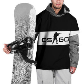 Накидка на куртку 3D с принтом CS GO черно-белый в Белгороде, 100% полиэстер |  | cs go | контер страйк | контра