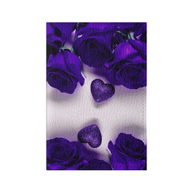 Обложка для паспорта матовая кожа с принтом Фиолетовые розы в Белгороде, натуральная матовая кожа | размер 19,3 х 13,7 см; прозрачные пластиковые крепления | Тематика изображения на принте: flower | весна | красивые цветы | лето | природа | цветок | цветочки | цветы