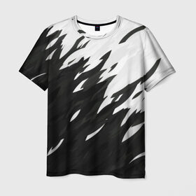 Мужская футболка 3D с принтом Black & white в Белгороде, 100% полиэфир | прямой крой, круглый вырез горловины, длина до линии бедер | black | white | белый | переход | черный
