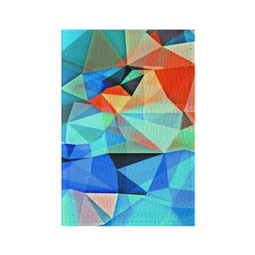 Обложка для паспорта матовая кожа с принтом crystal abstraction в Белгороде, натуральная матовая кожа | размер 19,3 х 13,7 см; прозрачные пластиковые крепления | Тематика изображения на принте: abstraction | абстракция | геометрия | грани | линии | полигоны | постель | розовый | сочетания | текстура | треугольники