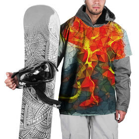 Накидка на куртку 3D с принтом Vulkan polygon в Белгороде, 100% полиэстер |  | abstraction | абстракция | геометрия | грани | линии | полигоны | постель | розовый | сочетания | текстура | треугольники