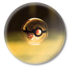 Значок с принтом Покебол в Белгороде,  металл | круглая форма, металлическая застежка в виде булавки | pikachu | pokemon | пикачу | покемон | сквиртл