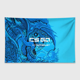 Флаг-баннер с принтом CS GOHyper beast(cold style) в Белгороде, 100% полиэстер | размер 67 х 109 см, плотность ткани — 95 г/м2; по краям флага есть четыре люверса для крепления | hyper beast | кс го | скоростной зверь