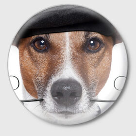 Значок с принтом Джек рассел - мексиканец в Белгороде,  металл | круглая форма, металлическая застежка в виде булавки | Тематика изображения на принте: джек | любимец | пес | песик | питомец | рассел | собака | собаки | собачка | терьер