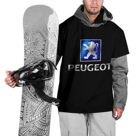 Накидка на куртку 3D с принтом Peugeot в Белгороде, 100% полиэстер |  | brand | car | france | logo | peugeot | автомобиль | логотип | марка | франция