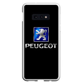 Чехол для Samsung S10E с принтом Peugeot в Белгороде, Силикон | Область печати: задняя сторона чехла, без боковых панелей | Тематика изображения на принте: brand | car | france | logo | peugeot | автомобиль | логотип | марка | франция