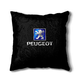 Подушка 3D с принтом Peugeot в Белгороде, наволочка – 100% полиэстер, наполнитель – холлофайбер (легкий наполнитель, не вызывает аллергию). | состоит из подушки и наволочки. Наволочка на молнии, легко снимается для стирки | brand | car | france | logo | peugeot | автомобиль | логотип | марка | франция
