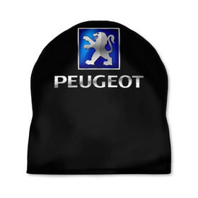 Шапка 3D с принтом Peugeot в Белгороде, 100% полиэстер | универсальный размер, печать по всей поверхности изделия | Тематика изображения на принте: brand | car | france | logo | peugeot | автомобиль | логотип | марка | франция