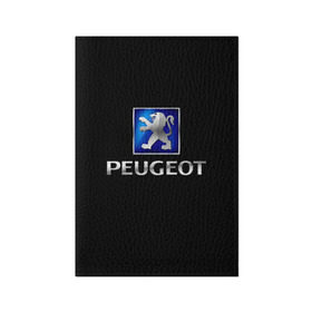 Обложка для паспорта матовая кожа с принтом Peugeot в Белгороде, натуральная матовая кожа | размер 19,3 х 13,7 см; прозрачные пластиковые крепления | Тематика изображения на принте: brand | car | france | logo | peugeot | автомобиль | логотип | марка | франция