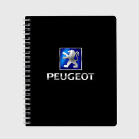 Тетрадь с принтом Peugeot в Белгороде, 100% бумага | 48 листов, плотность листов — 60 г/м2, плотность картонной обложки — 250 г/м2. Листы скреплены сбоку удобной пружинной спиралью. Уголки страниц и обложки скругленные. Цвет линий — светло-серый
 | brand | car | france | logo | peugeot | автомобиль | логотип | марка | франция