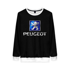 Женский свитшот 3D с принтом Peugeot в Белгороде, 100% полиэстер с мягким внутренним слоем | круглый вырез горловины, мягкая резинка на манжетах и поясе, свободная посадка по фигуре | brand | car | france | logo | peugeot | автомобиль | логотип | марка | франция