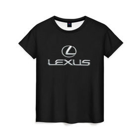 Женская футболка 3D с принтом lexus в Белгороде, 100% полиэфир ( синтетическое хлопкоподобное полотно) | прямой крой, круглый вырез горловины, длина до линии бедер | brand | car | japan | lexus | logo | toyota motor | автомобиль | лексус | логотип | марка | япония