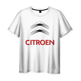 Мужская футболка 3D с принтом Сitroen в Белгороде, 100% полиэфир | прямой крой, круглый вырез горловины, длина до линии бедер | brand | car | citroen | france | logo | автомобиль | логотип | марка | ситроен | франция