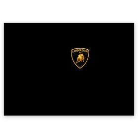 Поздравительная открытка с принтом Lamborghini в Белгороде, 100% бумага | плотность бумаги 280 г/м2, матовая, на обратной стороне линовка и место для марки
 | Тематика изображения на принте: brand | car | italy | lamborghini | logo | автомобиль | италия | ламборджини | логотип | марка