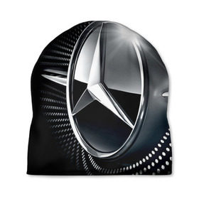 Шапка 3D с принтом Mercedes-Benz в Белгороде, 100% полиэстер | универсальный размер, печать по всей поверхности изделия | Тематика изображения на принте: car | germany | logo | make | mercedes benz | автомобиль | германия | логотип | марка | мерседес бенц