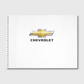 Альбом для рисования с принтом Chevrolet в Белгороде, 100% бумага
 | матовая бумага, плотность 200 мг. | brand | car | chevrolet | logo | usa | автомобиль | логотип | марка | сша | шевроле