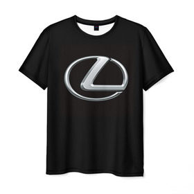 Мужская футболка 3D с принтом Lexus в Белгороде, 100% полиэфир | прямой крой, круглый вырез горловины, длина до линии бедер | Тематика изображения на принте: brand | car | japan | lexus | logo | toyota motor | автомобиль | лексус | логотип | марка | япония