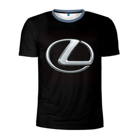Мужская футболка 3D спортивная с принтом Lexus в Белгороде, 100% полиэстер с улучшенными характеристиками | приталенный силуэт, круглая горловина, широкие плечи, сужается к линии бедра | brand | car | japan | lexus | logo | toyota motor | автомобиль | лексус | логотип | марка | япония