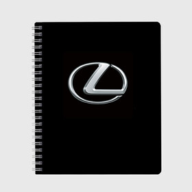 Тетрадь с принтом Lexus в Белгороде, 100% бумага | 48 листов, плотность листов — 60 г/м2, плотность картонной обложки — 250 г/м2. Листы скреплены сбоку удобной пружинной спиралью. Уголки страниц и обложки скругленные. Цвет линий — светло-серый
 | brand | car | japan | lexus | logo | toyota motor | автомобиль | лексус | логотип | марка | япония