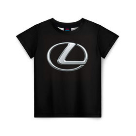 Детская футболка 3D с принтом Lexus в Белгороде, 100% гипоаллергенный полиэфир | прямой крой, круглый вырез горловины, длина до линии бедер, чуть спущенное плечо, ткань немного тянется | Тематика изображения на принте: brand | car | japan | lexus | logo | toyota motor | автомобиль | лексус | логотип | марка | япония