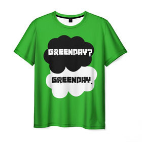 Мужская футболка 3D с принтом Green day в Белгороде, 100% полиэфир | прямой крой, круглый вырез горловины, длина до линии бедер | Тематика изображения на принте: green day | грин дей | зеленый день