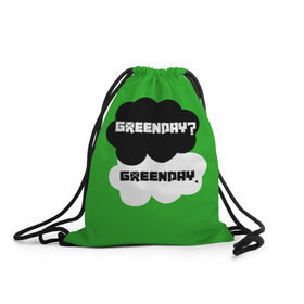 Рюкзак-мешок 3D с принтом Green day в Белгороде, 100% полиэстер | плотность ткани — 200 г/м2, размер — 35 х 45 см; лямки — толстые шнурки, застежка на шнуровке, без карманов и подкладки | green day | грин дей | зеленый день