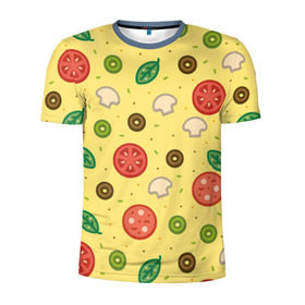Мужская футболка 3D спортивная с принтом Pizza в Белгороде, 100% полиэстер с улучшенными характеристиками | приталенный силуэт, круглая горловина, широкие плечи, сужается к линии бедра | hipster | pizza | swag | еда | пицца | свэг | хипстер