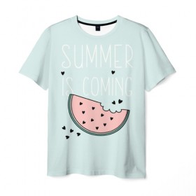 Мужская футболка 3D с принтом Summer в Белгороде, 100% полиэфир | прямой крой, круглый вырез горловины, длина до линии бедер | hipster | swag | vegan | vegetarian | веган | вегетарианство | еда | свэг | хипстер