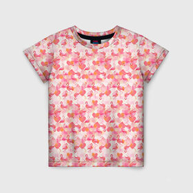 Детская футболка 3D с принтом Розовый фламинго в Белгороде, 100% гипоаллергенный полиэфир | прямой крой, круглый вырез горловины, длина до линии бедер, чуть спущенное плечо, ткань немного тянется | камуфляж | паттерн | птицы | розовый