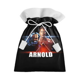 Подарочный 3D мешок с принтом Arnold в Белгороде, 100% полиэстер | Размер: 29*39 см | Тематика изображения на принте: arnold schwarzenegger | cinema | movie | актёр | арнольд шварценеггер | блокбастер | боевик | звезда | кино | киногерой