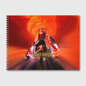 Альбом для рисования с принтом Duke Nukem в Белгороде, 100% бумага
 | матовая бумага, плотность 200 мг. | брутальный | взрыв | дюк нюмем | мужик | огонь | радиация | ядерный
