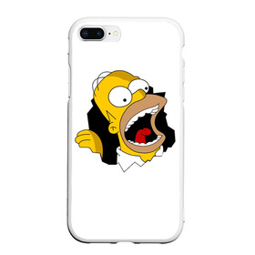 Чехол для iPhone 7Plus/8 Plus матовый с принтом The Simpsons в Белгороде, Силикон | Область печати: задняя сторона чехла, без боковых панелей | гомер | крик | симпсоны | спрингфилд