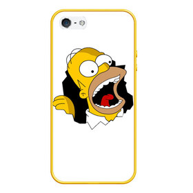 Чехол для iPhone 5/5S матовый с принтом The Simpsons в Белгороде, Силикон | Область печати: задняя сторона чехла, без боковых панелей | гомер | крик | симпсоны | спрингфилд