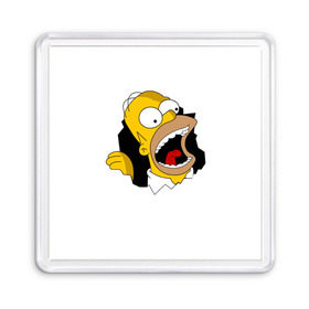 Магнит 55*55 с принтом The Simpsons в Белгороде, Пластик | Размер: 65*65 мм; Размер печати: 55*55 мм | гомер | крик | симпсоны | спрингфилд