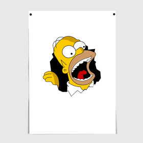 Постер с принтом The Simpsons в Белгороде, 100% бумага
 | бумага, плотность 150 мг. Матовая, но за счет высокого коэффициента гладкости имеет небольшой блеск и дает на свету блики, но в отличии от глянцевой бумаги не покрыта лаком | гомер | крик | симпсоны | спрингфилд