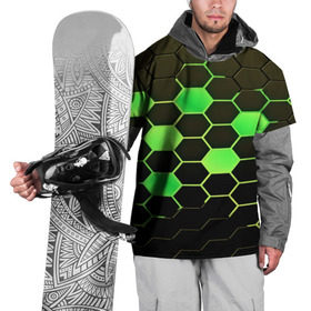 Накидка на куртку 3D с принтом Кислотные соты в Белгороде, 100% полиэстер |  | Тематика изображения на принте: technology | кислотный | паттерн | соты | яркий