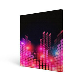 Холст квадратный с принтом Equalizer light в Белгороде, 100% ПВХ |  | Тематика изображения на принте: color | colour | glim | glow | light | lights | shine | world