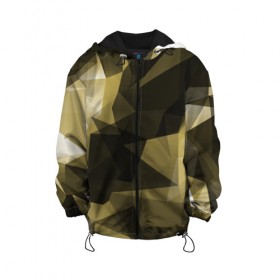 Детская куртка 3D с принтом Camo - Black & Yellow (Чёрно-жёлтый камуфляж) в Белгороде, 100% полиэстер | застежка — молния, подол и капюшон оформлены резинкой с фиксаторами, по бокам — два кармана без застежек, один потайной карман на груди, плотность верхнего слоя — 90 г/м2; плотность флисового подклада — 260 г/м2 | Тематика изображения на принте: 0x000000123 | camo | камуфляж