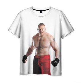 Мужская футболка 3D с принтом Брок Леснар 1 в Белгороде, 100% полиэфир | прямой крой, круглый вырез горловины, длина до линии бедер | Тематика изображения на принте: 