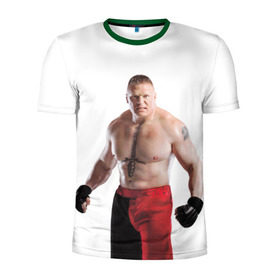 Мужская футболка 3D спортивная с принтом Брок Леснар 1 в Белгороде, 100% полиэстер с улучшенными характеристиками | приталенный силуэт, круглая горловина, широкие плечи, сужается к линии бедра | 