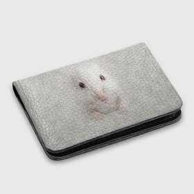 Картхолдер с принтом с принтом Крыса в Белгороде, натуральная матовая кожа | размер 7,3 х 10 см; кардхолдер имеет 4 кармана для карт; | Тематика изображения на принте: животные | крыса | мордочка | мышка | мышь | природа