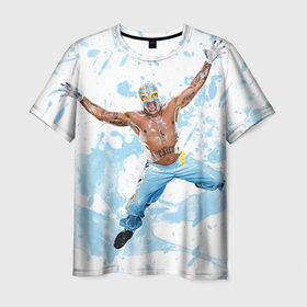 Мужская футболка 3D с принтом Рей Мистерио в Белгороде, 100% полиэфир | прямой крой, круглый вырез горловины, длина до линии бедер | wrestling