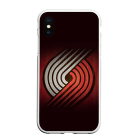 Чехол для iPhone XS Max матовый с принтом NBA Портленд трэйл блэйзерс в Белгороде, Силикон | Область печати: задняя сторона чехла, без боковых панелей | nba