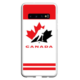 Чехол для Samsung Galaxy S10 с принтом TEAM CANADA в Белгороде, Силикон | Область печати: задняя сторона чехла, без боковых панелей | Тематика изображения на принте: 2017 | canada | team | teamcanada | канада | мира | россия | хоккей | чемпионат | чм2017